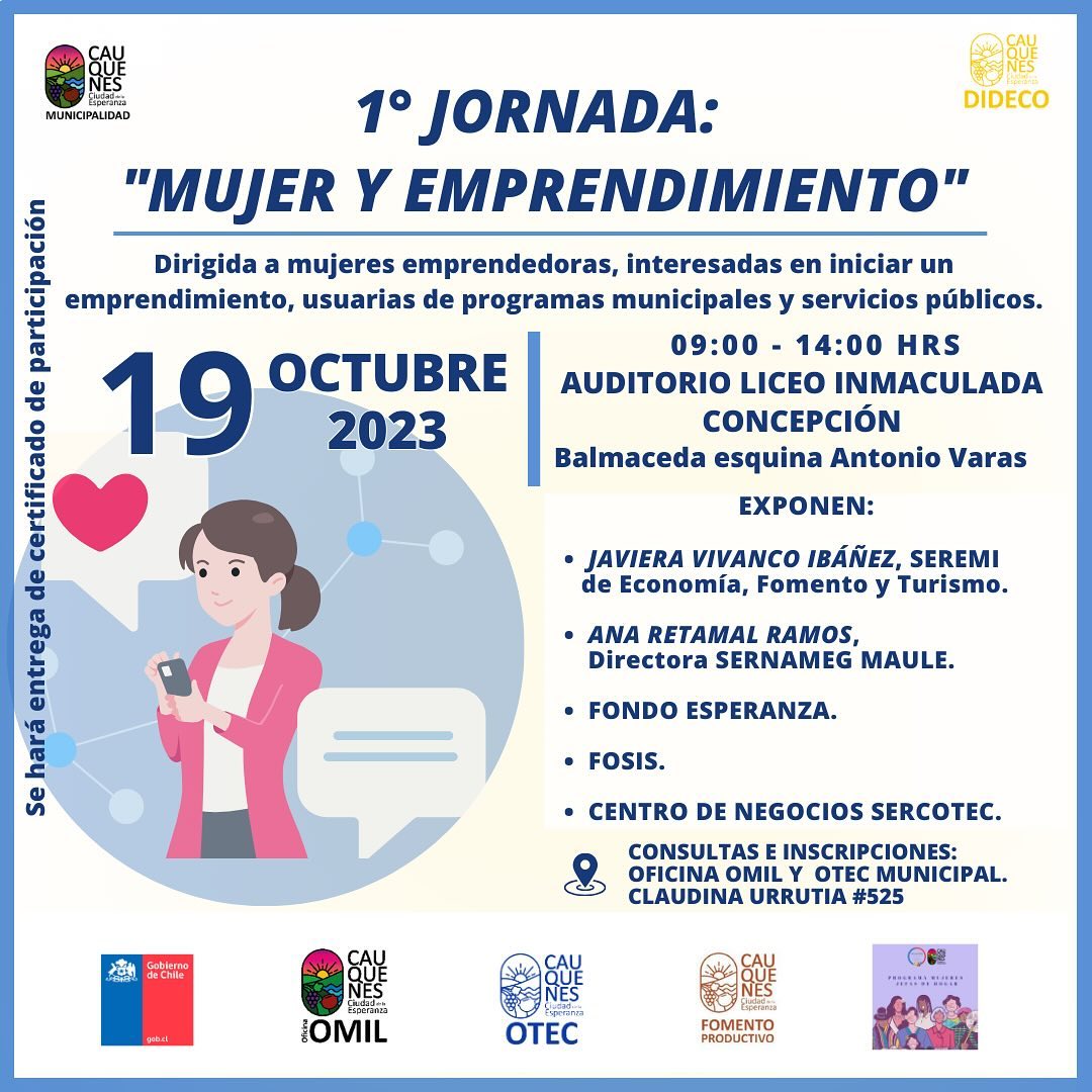 1ra Jornada Mujer y Emprendimiento en Cauquenes